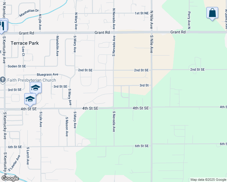 map of restaurants, bars, coffee shops, grocery stores, and more near 306 South Nevada Avenue in East Wenatchee