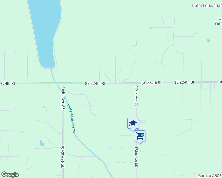 map of restaurants, bars, coffee shops, grocery stores, and more near 16925 Southeast 224th Street in Kent
