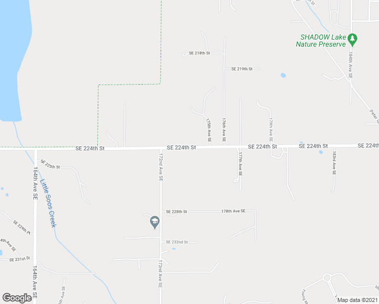 map of restaurants, bars, coffee shops, grocery stores, and more near 17405 Southeast 224th Street in Kent