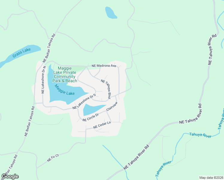map of restaurants, bars, coffee shops, grocery stores, and more near 190 Northeast Tahuya Boulevard in Tahuya