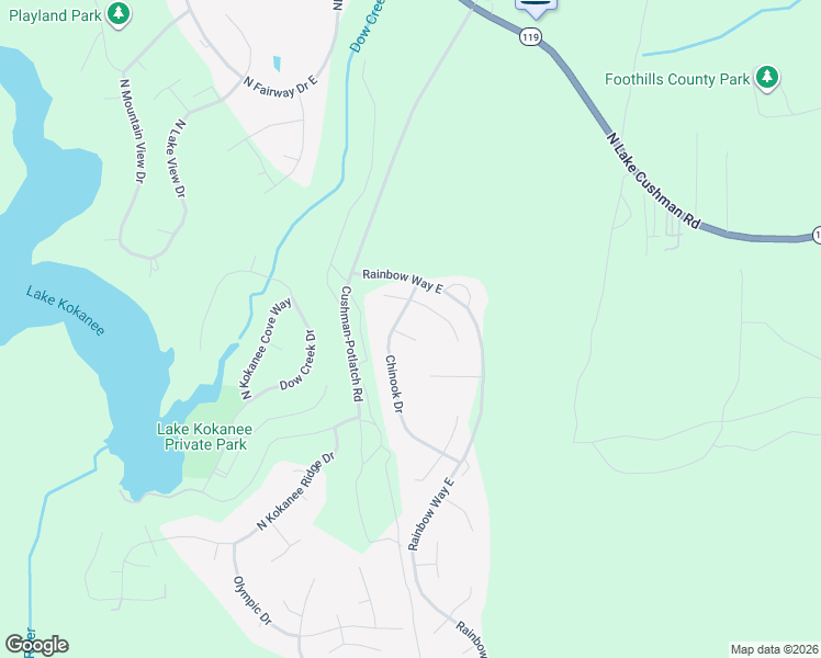 map of restaurants, bars, coffee shops, grocery stores, and more near 321 Chinook Drive in Hoodsport