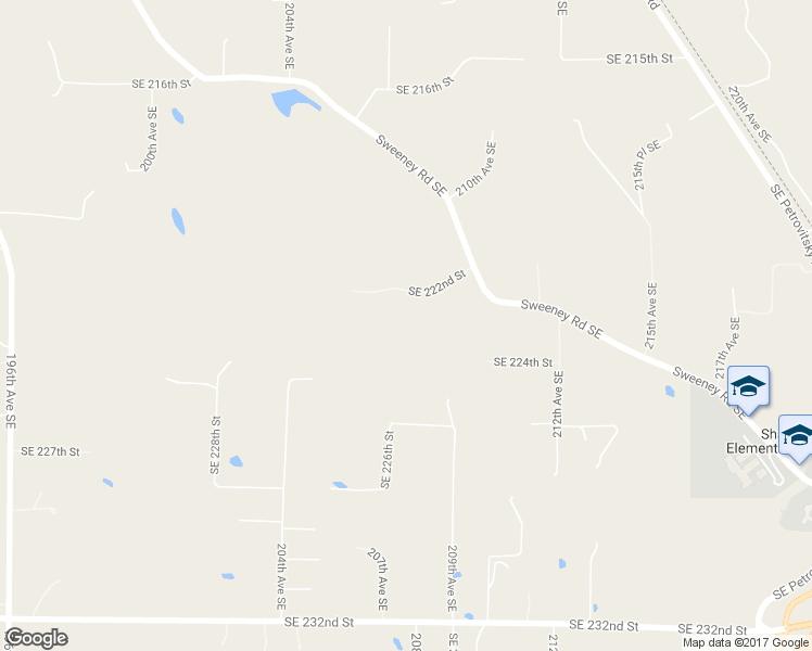 map of restaurants, bars, coffee shops, grocery stores, and more near 20717 Southeast 222nd Street in Maple Valley