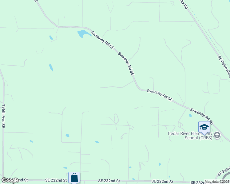 map of restaurants, bars, coffee shops, grocery stores, and more near 20717 Southeast 222nd Street in Maple Valley