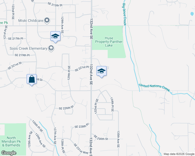 map of restaurants, bars, coffee shops, grocery stores, and more near 22300 132nd Ave SE in Kent