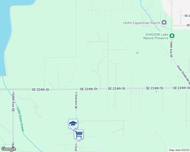 map of restaurants, bars, coffee shops, grocery stores, and more near 22225 175th Avenue Southeast in Kent