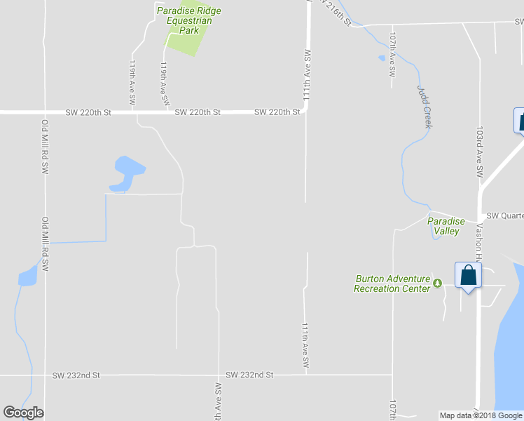 map of restaurants, bars, coffee shops, grocery stores, and more near 22417 111th Avenue Southwest in Vashon