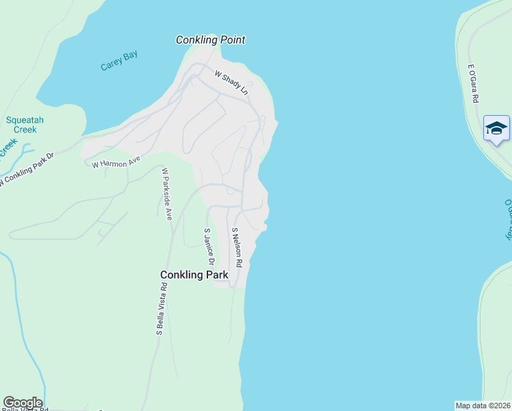 map of restaurants, bars, coffee shops, grocery stores, and more near 41 West Conkling Park Drive in Worley