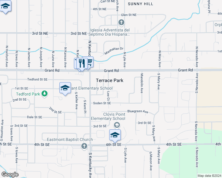 map of restaurants, bars, coffee shops, grocery stores, and more near 31 Lee Court in East Wenatchee