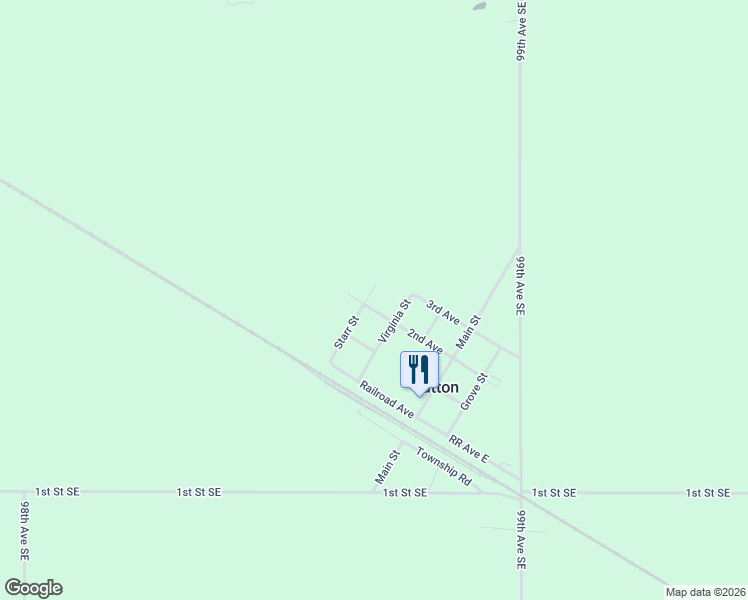 map of restaurants, bars, coffee shops, grocery stores, and more near Starr Street in Sutton