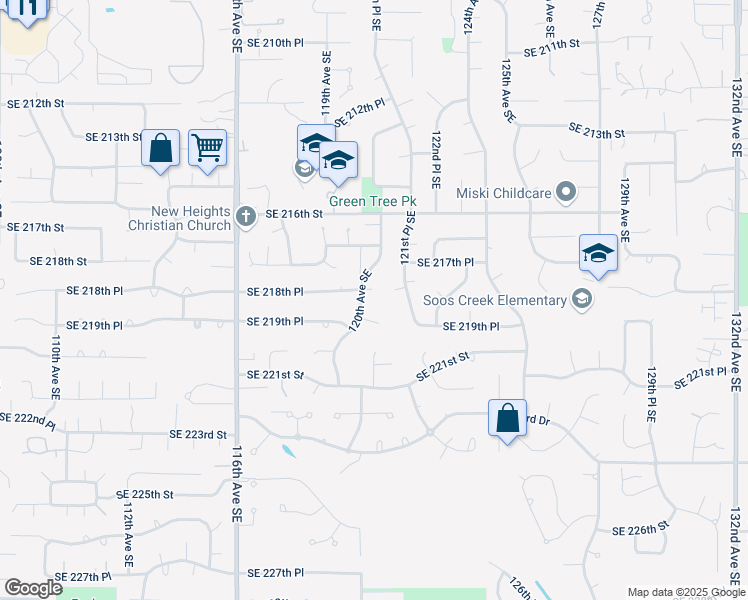 map of restaurants, bars, coffee shops, grocery stores, and more near 21902 120th Avenue Southeast in Kent