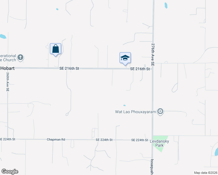 map of restaurants, bars, coffee shops, grocery stores, and more near 21675 271st Place Southeast in Maple Valley