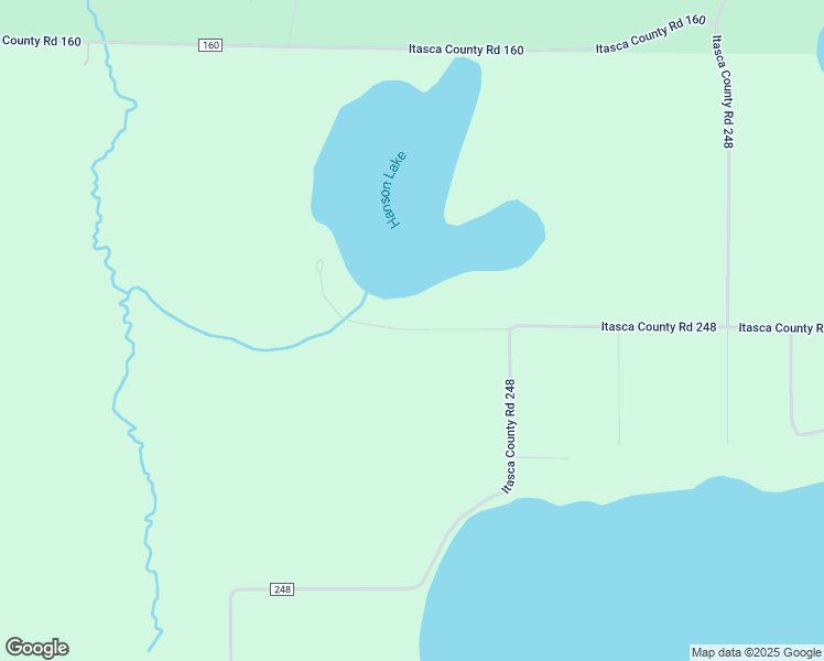 map of restaurants, bars, coffee shops, grocery stores, and more near Hansen Lake Trail in Itasca County