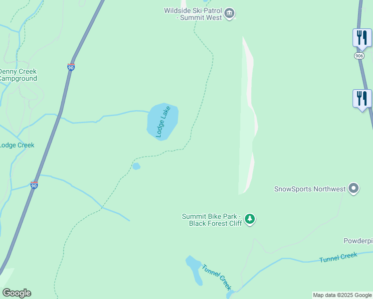 map of restaurants, bars, coffee shops, grocery stores, and more near Pacific Crest Trail in North Bend