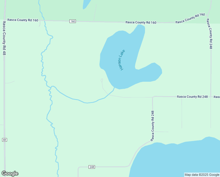 map of restaurants, bars, coffee shops, grocery stores, and more near Hansen Lake Trail in Deer River