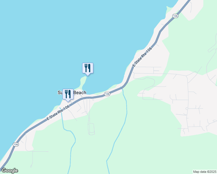 map of restaurants, bars, coffee shops, grocery stores, and more near 17471 Washington 106 in Belfair