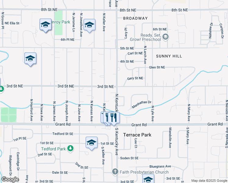 map of restaurants, bars, coffee shops, grocery stores, and more near 264 North Kentucky Avenue in East Wenatchee