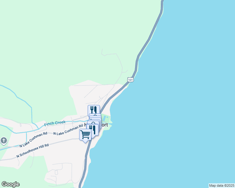 map of restaurants, bars, coffee shops, grocery stores, and more near 24520 U.S. 101 in Hoodsport