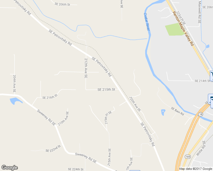map of restaurants, bars, coffee shops, grocery stores, and more near 21410 Southeast 215th Street in Maple Valley