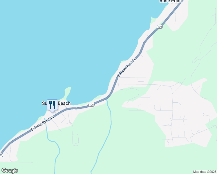 map of restaurants, bars, coffee shops, grocery stores, and more near 17691 Washington 106 in Belfair