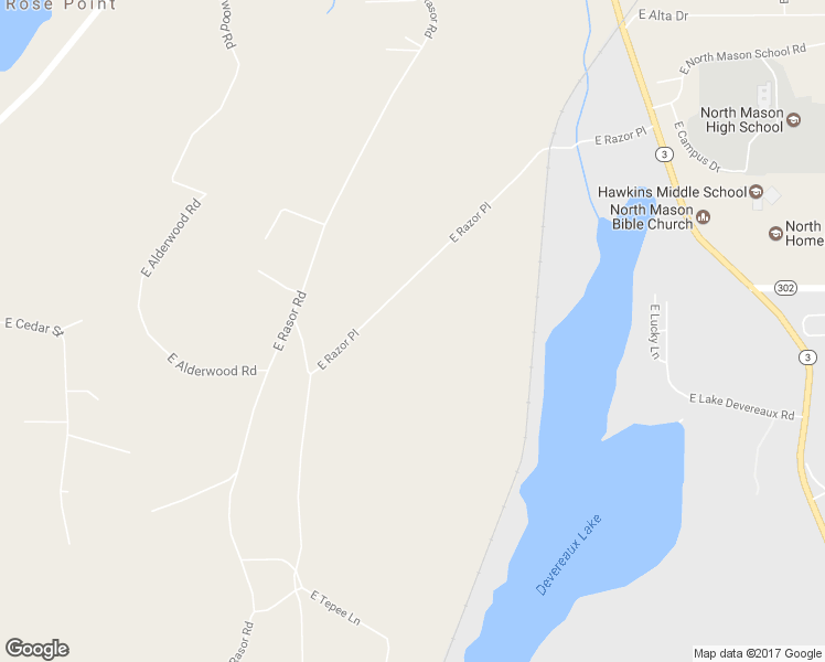 map of restaurants, bars, coffee shops, grocery stores, and more near 160 East Razor Place in Belfair