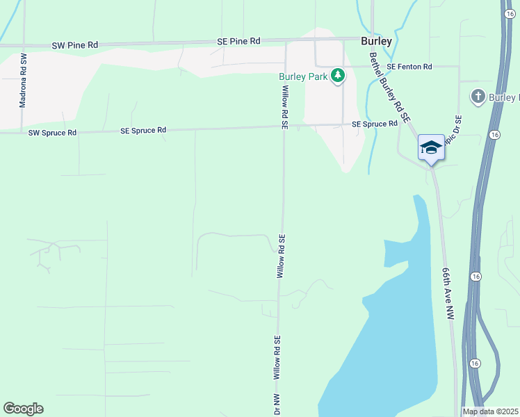 map of restaurants, bars, coffee shops, grocery stores, and more near 15002 Willow Road Southeast in Port Orchard