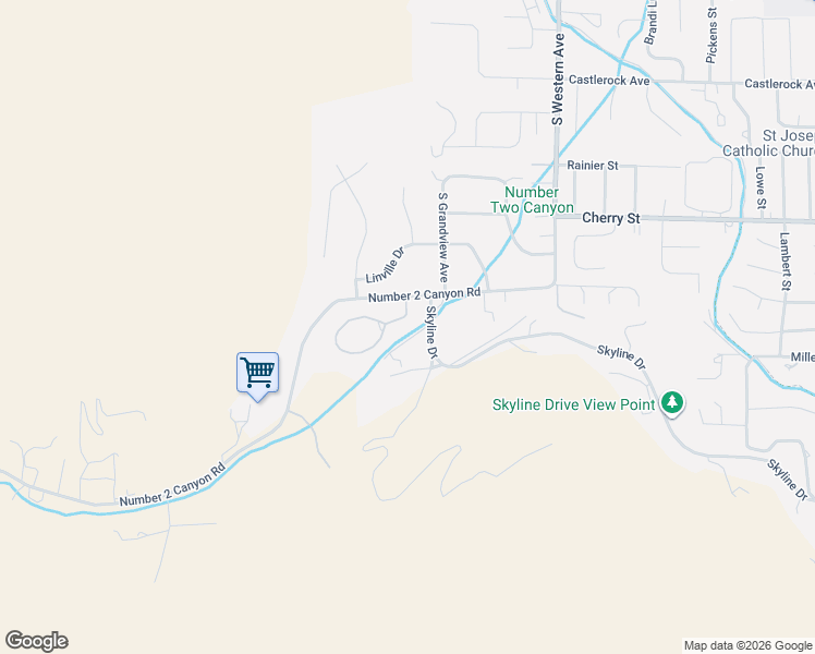 map of restaurants, bars, coffee shops, grocery stores, and more near 2021 Skyline Drive in Wenatchee