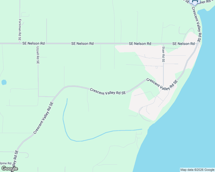 map of restaurants, bars, coffee shops, grocery stores, and more near 14590 Crescent Valley Road Southeast in Olalla