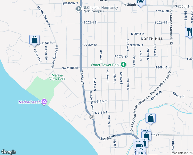 map of restaurants, bars, coffee shops, grocery stores, and more near 20838 2nd Avenue Southwest in Des Moines