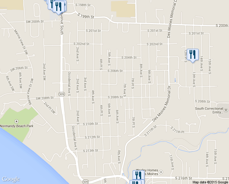 map of restaurants, bars, coffee shops, grocery stores, and more near 20720 5th Avenue South in Des Moines