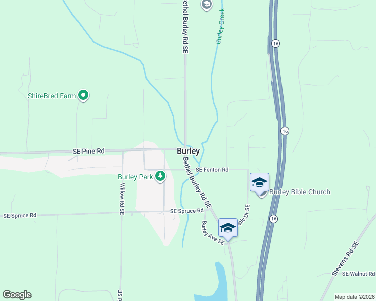 map of restaurants, bars, coffee shops, grocery stores, and more near in Burley
