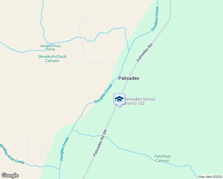 map of restaurants, bars, coffee shops, grocery stores, and more near 44 Wagon Wheel Road in Palisades