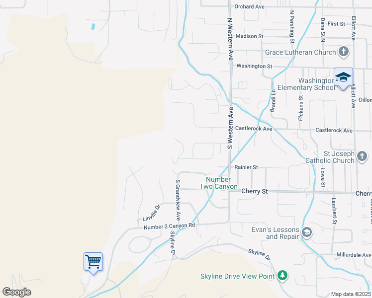 map of restaurants, bars, coffee shops, grocery stores, and more near 1908 Dorner Place in Wenatchee
