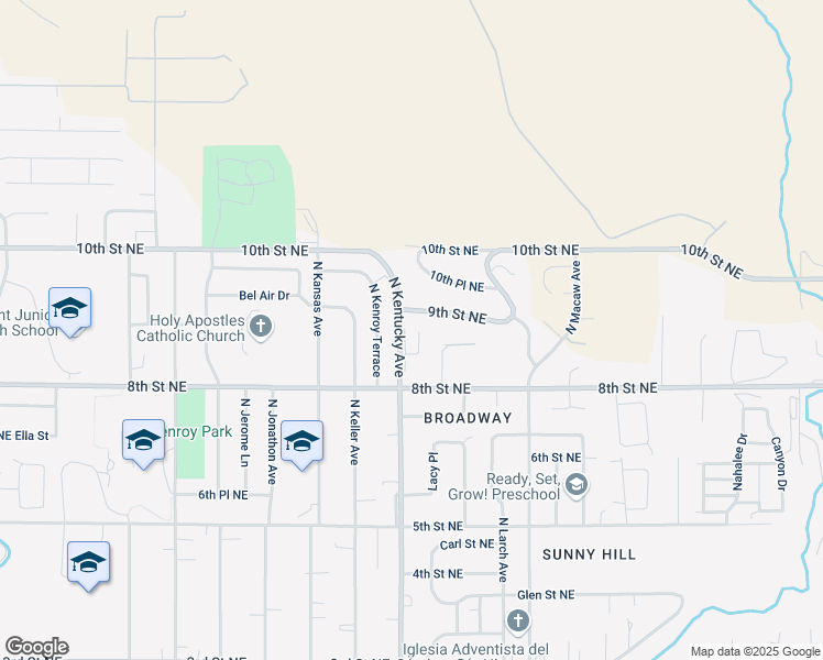 map of restaurants, bars, coffee shops, grocery stores, and more near 837 North Kentucky Avenue in East Wenatchee