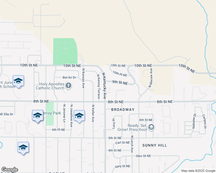 map of restaurants, bars, coffee shops, grocery stores, and more near 837 North Kentucky Avenue in East Wenatchee