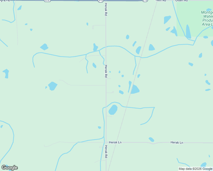 map of restaurants, bars, coffee shops, grocery stores, and more near 54599 Herak Road in Charlo