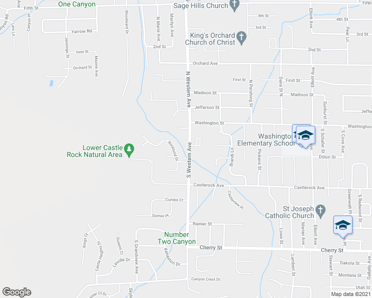 map of restaurants, bars, coffee shops, grocery stores, and more near 200 South Western Avenue in Wenatchee