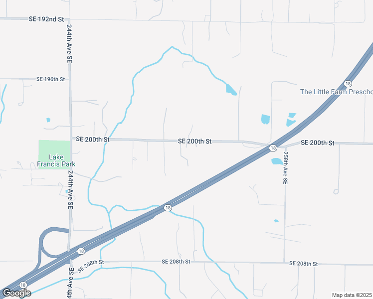 map of restaurants, bars, coffee shops, grocery stores, and more near 25045 Southeast 200th Street in Maple Valley