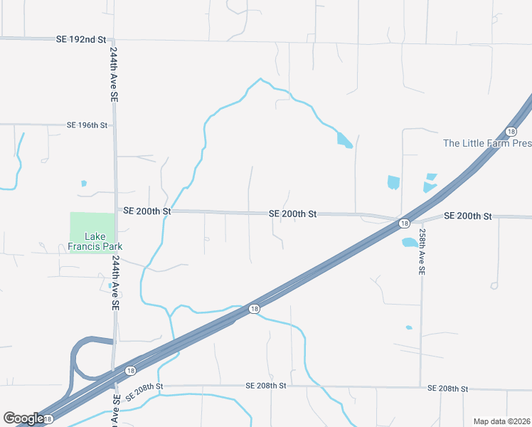 map of restaurants, bars, coffee shops, grocery stores, and more near 25045 Southeast 200th Street in Maple Valley