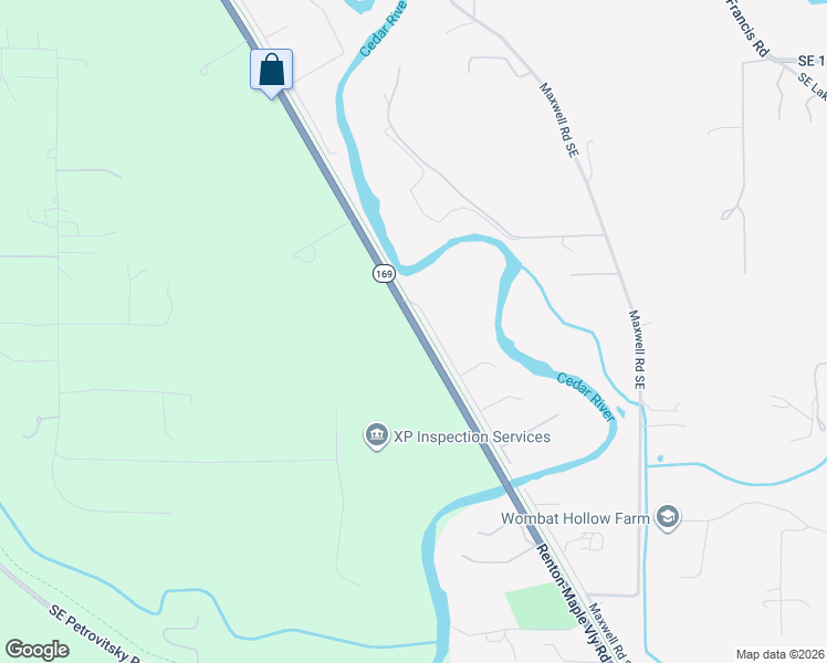 map of restaurants, bars, coffee shops, grocery stores, and more near 19861 Renton-Maple Valley Road in Maple Valley
