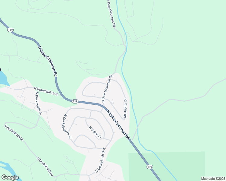 map of restaurants, bars, coffee shops, grocery stores, and more near 140 Dow Mountain Road in Hoodsport