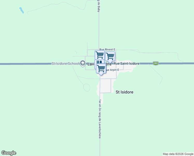 map of restaurants, bars, coffee shops, grocery stores, and more near 13 Rue Principale Sud in Laverlochère