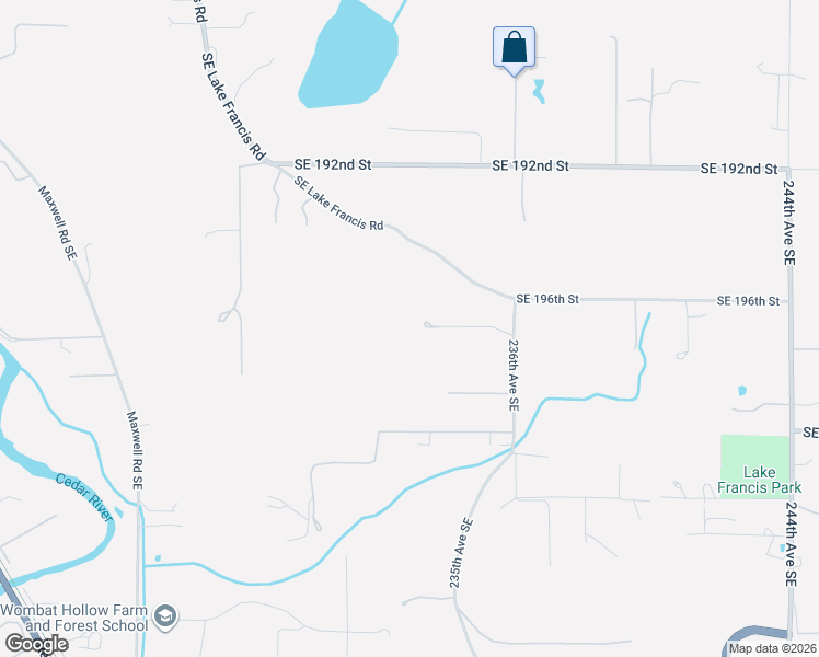 map of restaurants, bars, coffee shops, grocery stores, and more near 19701 236th Avenue Southeast in Maple Valley