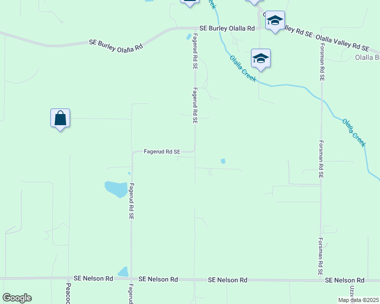 map of restaurants, bars, coffee shops, grocery stores, and more near 13607 Fagerud Road Southeast in Olalla