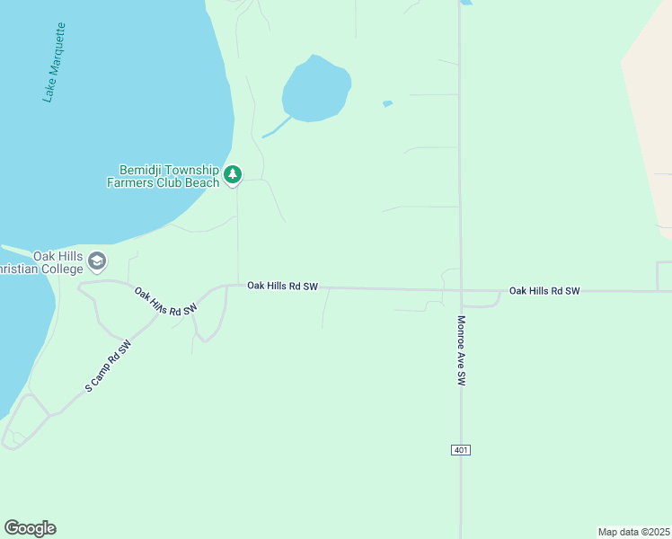 map of restaurants, bars, coffee shops, grocery stores, and more near 1123 Oak Hills Road Southwest in Bemidji