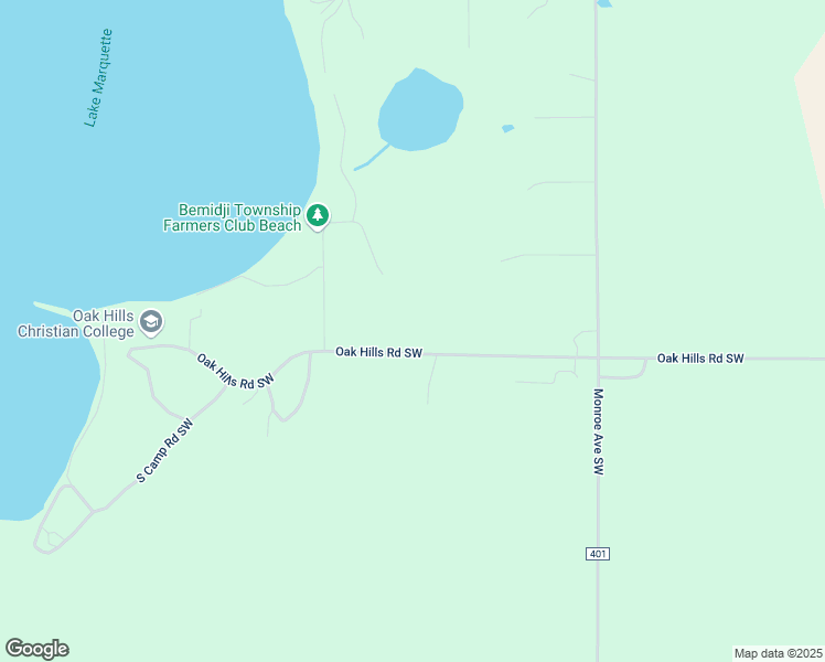 map of restaurants, bars, coffee shops, grocery stores, and more near 1123 Oak Hills Road Southwest in Bemidji