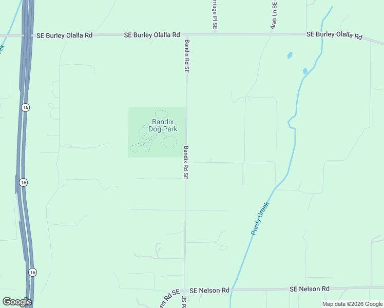 map of restaurants, bars, coffee shops, grocery stores, and more near 13317 Bandix Road Southeast in Olalla