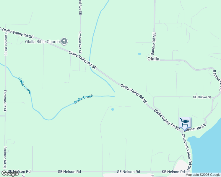 map of restaurants, bars, coffee shops, grocery stores, and more near 13520 Olalla Valley Road Southeast in Olalla