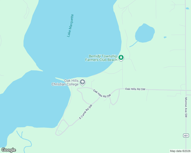 map of restaurants, bars, coffee shops, grocery stores, and more near 1547 Norrona Court Southwest in Bemidji