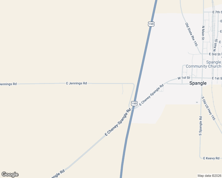 map of restaurants, bars, coffee shops, grocery stores, and more near 1112 East Jennings Road in Spangle