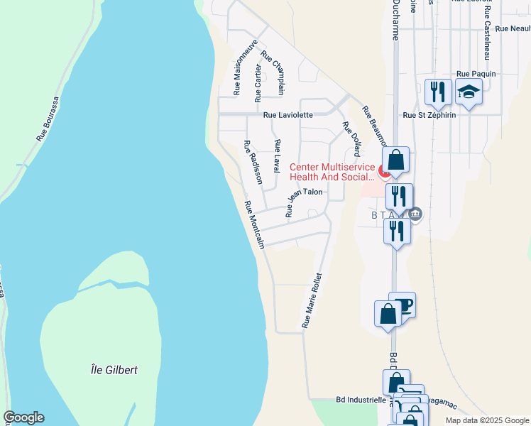 map of restaurants, bars, coffee shops, grocery stores, and more near 7 Rue Jolliet in La Tuque